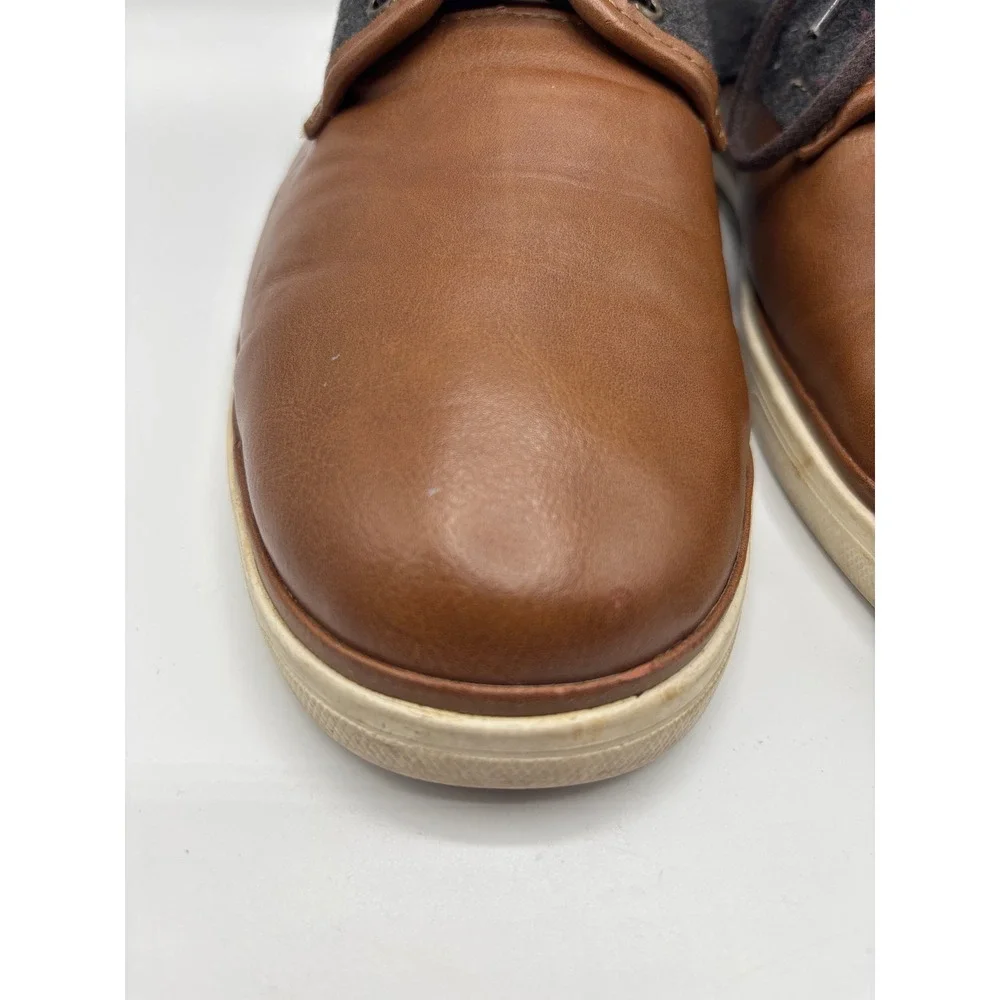 ALDO Men's Brown Leather & Wool Casual Oxford Shoes Size 9.5 Leather Lace-Up